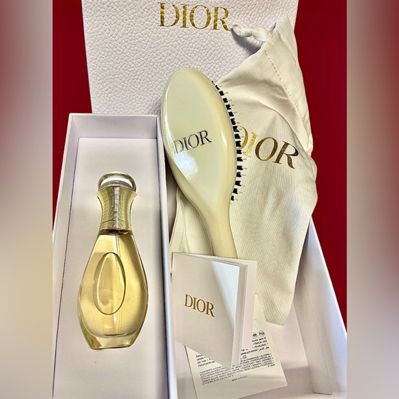 Dior Set NWT Hair Care Set: Brush & J’adore Hair Mist in Dior Pebbled Gift Box - Picture 4 of 12